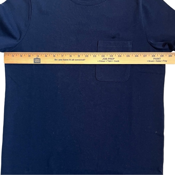 Taylor Stitch Heavy Bag Pocket Tee Navy T-Shirt Size 38 Cotton Short Sleeve - Picture 4 of 7